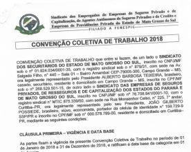 CCT das Seguradoras com PLR –  MS – 2018