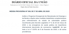 MEDIDA PROVISÓRIA Nº 936, DE 1º DE ABRIL DE 2020
